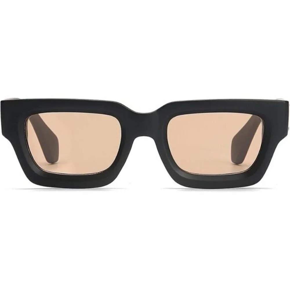 ⚡Men A-black/Brown Fashion Trendy Square Shades Rectangle Designer SunGlasses